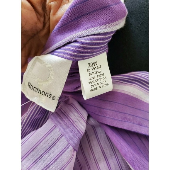 Roaman's 2- Button Down Top (20W)w/ Tank (1X) - Picture 9 of 12